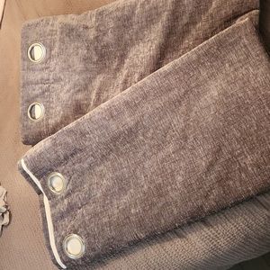 Neutral Gray Grommet Top Window Curtain Panel - Home